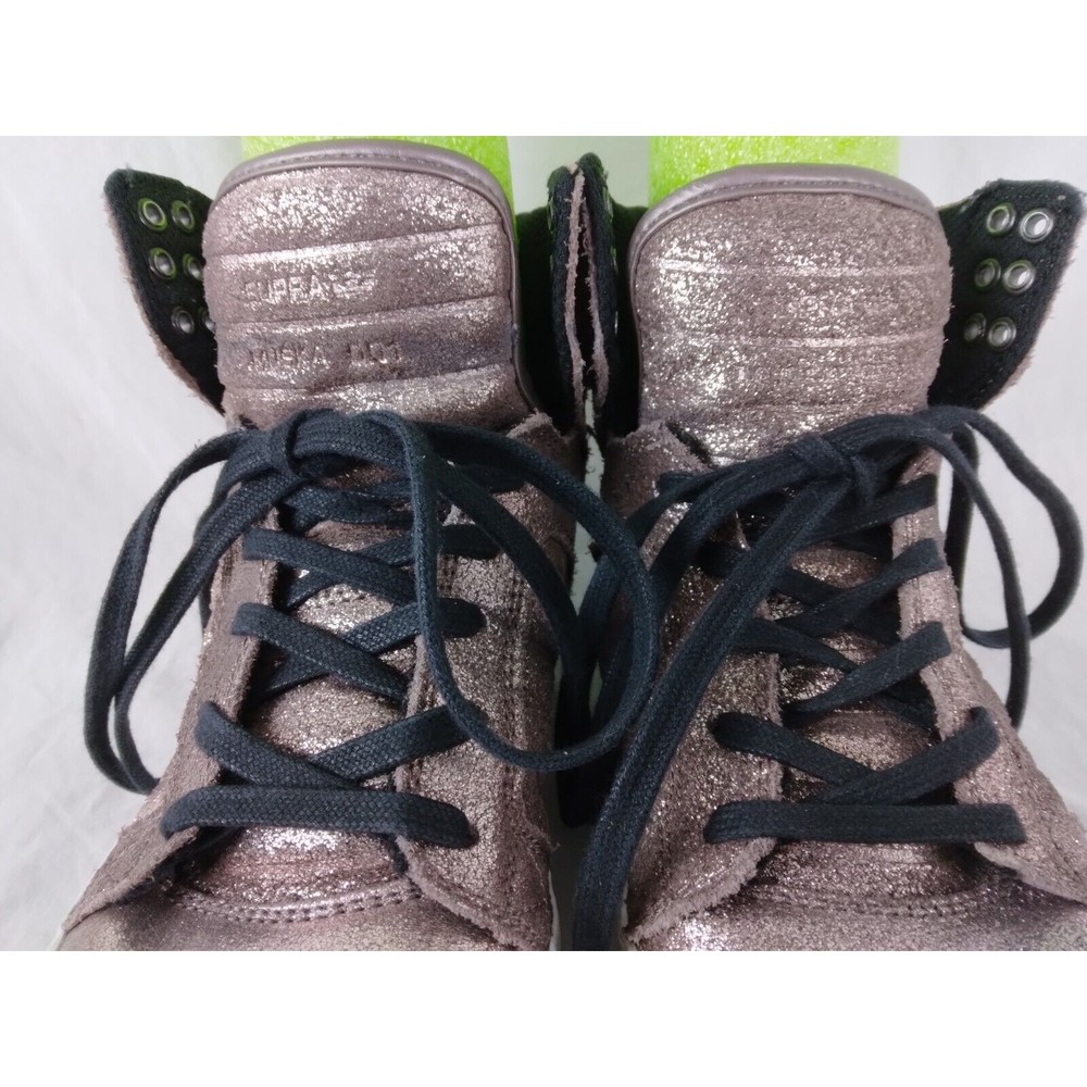 Supra Skytop Sneakers Skate Shoes Pink Metallic Rose Gold Womens Size 7 - Picture 3 of 11